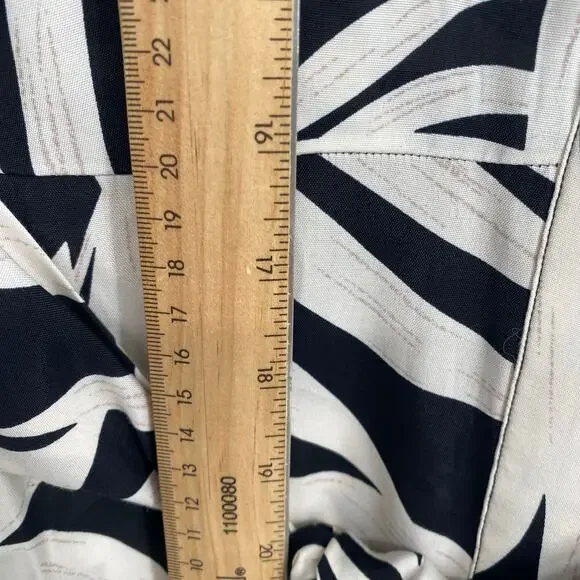 MNG Jumpsuit Woman's XS Palm Leaf Resortwear Vacation Cruise Coastal Waist Tie - Picture 7 of 10